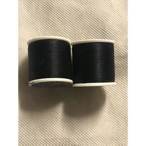 Coats And Clark Sewing Thread Lot Of 2 At 135 Yards Each Black 4980